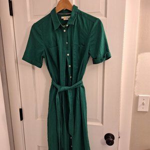 Boden tie waist shirt dress